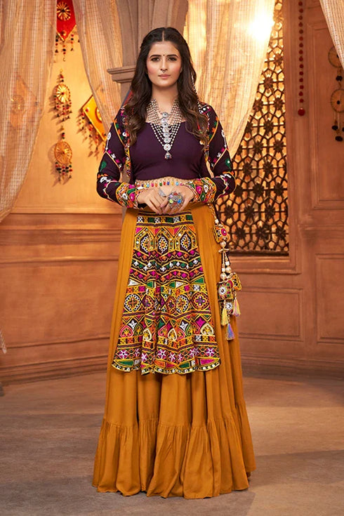 Shubhkala Mustard Yellow Koti Style Traditional Chaniya Choli Collection