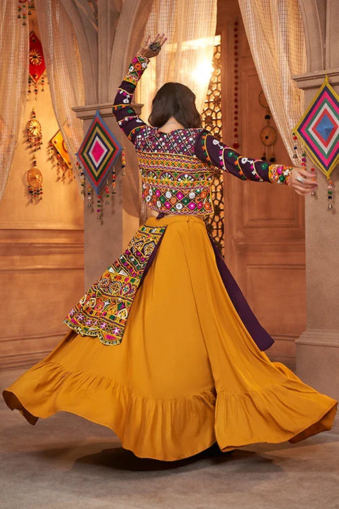 Shubhkala Mustard Yellow Koti Style Traditional Chaniya Choli Collection