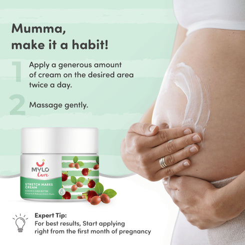 Mylo Care Pregnancy Care Combo | Stretch Marks Cream 100g + Ayurvedic Massage Oil 200ml
