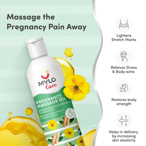 Mylo Care Pregnancy Care Combo | Stretch Marks Cream 100g + Ayurvedic Massage Oil 200ml