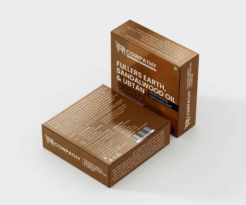 Cowpathy Ubtan Fuller's Earth | Sandal Wood Oil Cow Dung Bath Soap