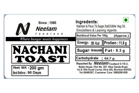 Neelam Foodland Nachani Toast