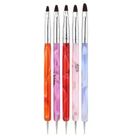 Shills Professional 2IN1 Gel Brush&Dotting Tool 5Pcs NB-08
