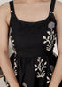 Miravan Womens Floral Printed Black pure cotton Kurti with Palazzo