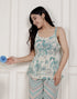 Miravan Green Round Neck Pure Cotton Printed Kurti Set for Women