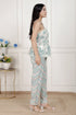 Miravan Green Round Neck Pure Cotton Printed Kurti Set for Women