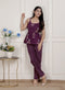 Miravan Womens Floral Printed Pure Cotton A line Kurti and Palazzo set