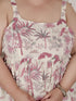 Miravan Womens Plus Size Pink Pure Cotton Leaf Printed Kurti with Palazzo