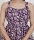 Miravan Womens Purple Round Neck Cotton Pleated Kurti and Palazzo Set