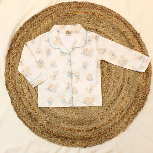 Bachpan kids wear Unisex Night Suite-White Colour