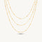 Palmonas Luminous Triple-Layer Beaded Necklace