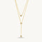 Palmonas Two Layered Solitaire Drop Necklace