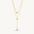 Palmonas Two Layered Solitaire Drop Necklace