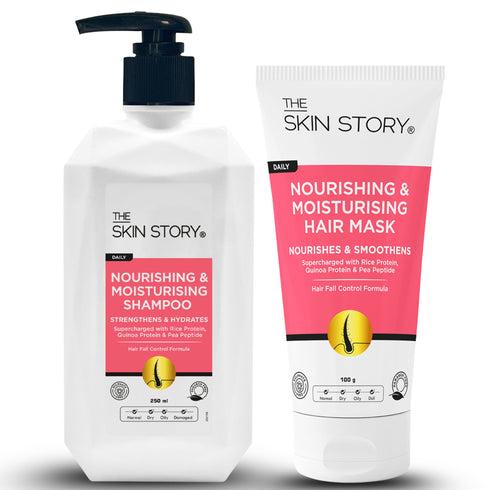 The Skin Story Hairfall Control Duo - Nourishing Moisturising Shampoo + Hair Mask