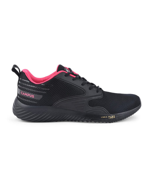 Campus NOOR PLUS Black Womens Running Shoes