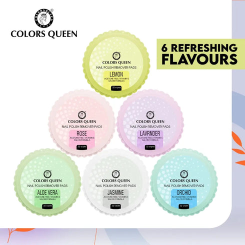 Colors Queen Nail Polish Remover Pads | 32 Wipes