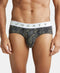 Jockey Cotton Elastane Stretch Printed Brief | Black