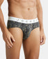 Jockey Cotton Elastane Stretch Printed Brief | Black