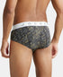 Jockey Cotton Elastane Stretch Printed Brief | Black