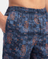 Jockey Super Combed Cotton Satin Weave Printed Boxer Shorts with Side Pocket | Navy