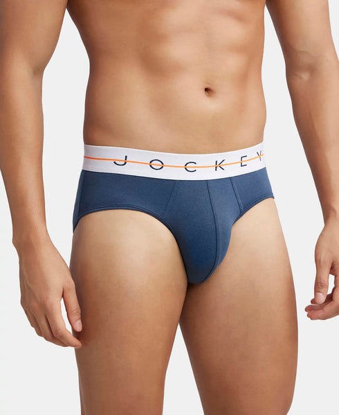 Jockey Cotton Stretch Comfort Brief | Midnight Navy & Monument