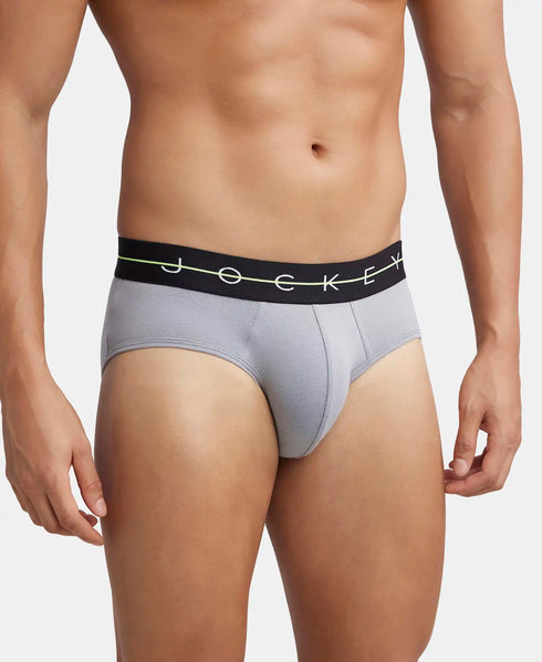 Jockey Cotton Stretch Comfort Brief | Midnight Navy & Monument