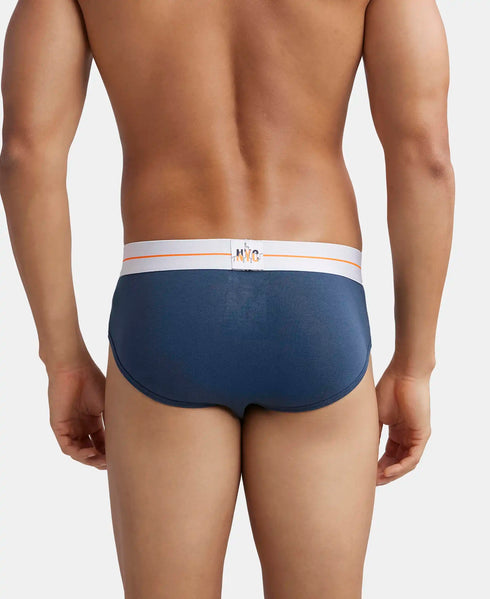Jockey Cotton Stretch Comfort Brief | Midnight Navy & Monument