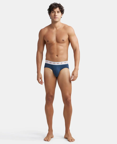 Jockey Cotton Stretch Comfort Brief | Midnight Navy & Monument