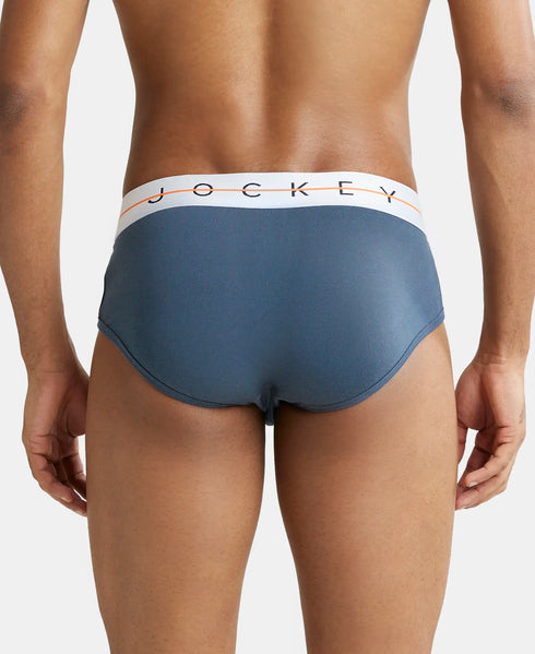 Jockey Cotton Elastane Stretch Solid Brief | Mid Night Navy