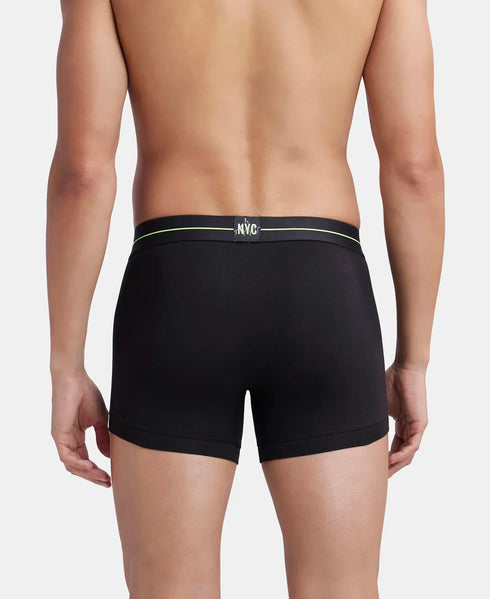Jockey Cotton Elastane Trunk | Black & Graphite