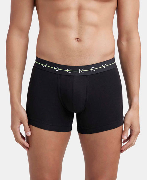 Jockey Ultrasoft Waistband Cotton Comfort Trunk | Black