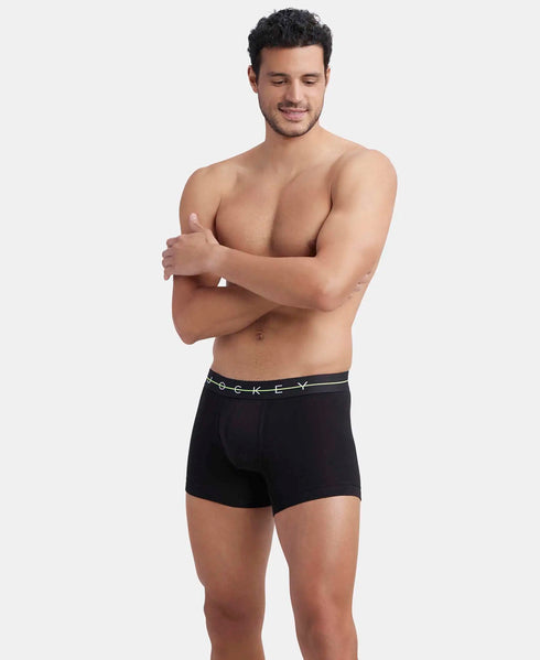 Jockey Ultrasoft Waistband Cotton Comfort Trunk | Black