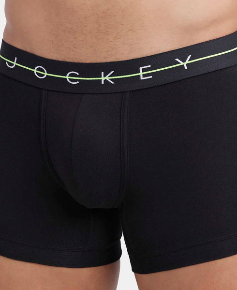 Jockey Ultrasoft Waistband Cotton Comfort Trunk | Black