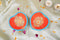 Samskara Home Naarangi Handpainted Terracotta Diya (Set Of 2)