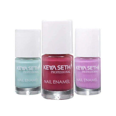 Keya Seth Aromatherapy Aquatica + Workaholic + Ballerina Long Wear Nail Enamel Enriched with Vitamin E & Argan Oil