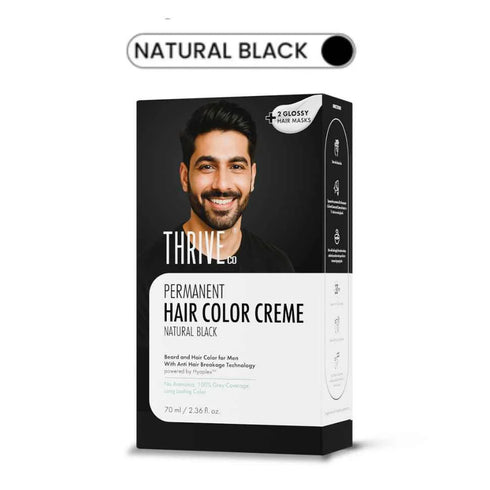 Thriveco Hair Color Creme for Men Pack of 2 70ml each