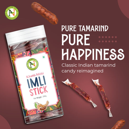 NatureVit Imli Candy Sticks Khatti Meethi Tamarind Stick Candy
