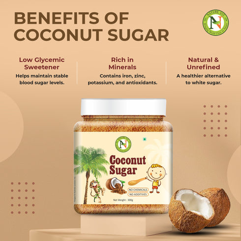 NatureVit Coconut Sugar Unrefined| Natural Sweetener| Gluten-Free