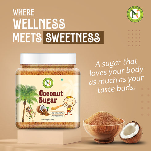 NatureVit Coconut Sugar Unrefined| Natural Sweetener| Gluten-Free