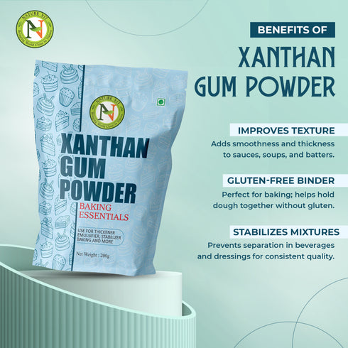 NatureVit Xanthan Gum Powder | Food-Grade Stabilizer & Thickener