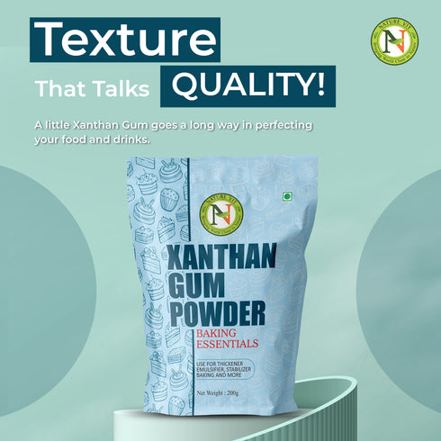 NatureVit Xanthan Gum Powder | Food-Grade Stabilizer & Thickener