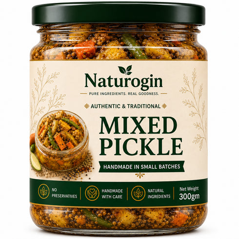 Naturogin Mixed Pickle | Mixed Vegetable Achar | 300gm