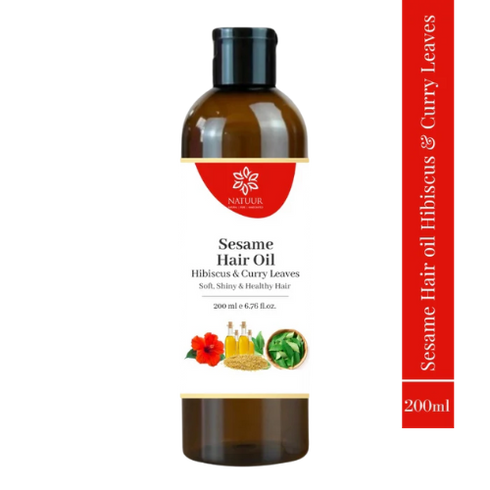 Natuur Sesame hair oil Hibiscus and Curry leaves 200ml