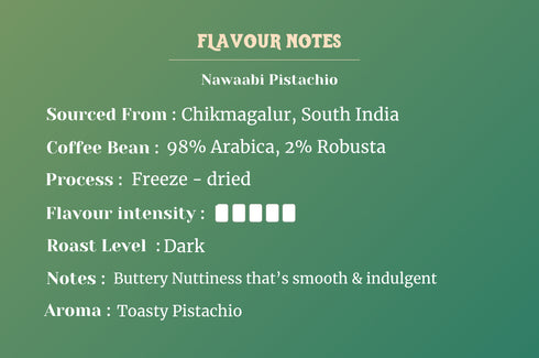 Impulse Coffees Nawabi Pistachio Instant Coffee Powder 50gm