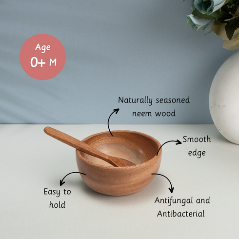 Ariro Toys Neem Wood Bowl & Spoon