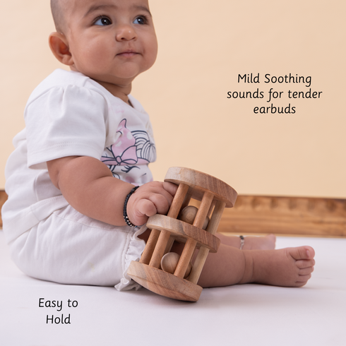Ariro Toys Neem Wood Rattle- Double Decker