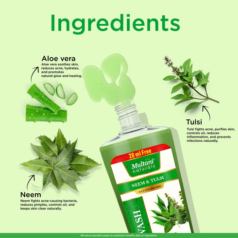 Multani Naturals Neem & Tulsi Face Wash