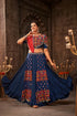 Shubhkala Blue Thread Embroidered Chaniya Choli for Indian Navratri Special Collection