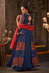 Shubhkala Blue Thread Embroidered Chaniya Choli for Indian Navratri Special Collection