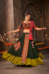 Shubhkala Green Color Embroidered Ethnic Tradtional Navratri Special Chaniya Choli